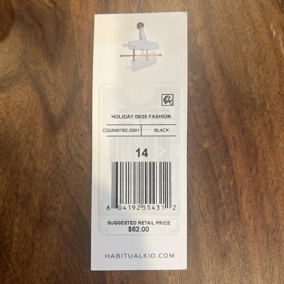 Habitual Kids Girls Dress Black Faux Leather Puff Sleeve Size 14 - Picture 6 of 8